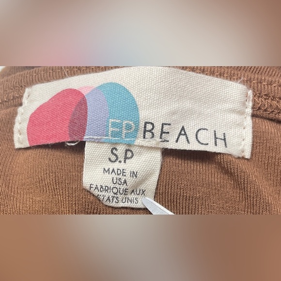 Free People FP Beach Rosalia Low Back A Line Mini Dress in Cigar Brown sz Small - Picture 6 of 6